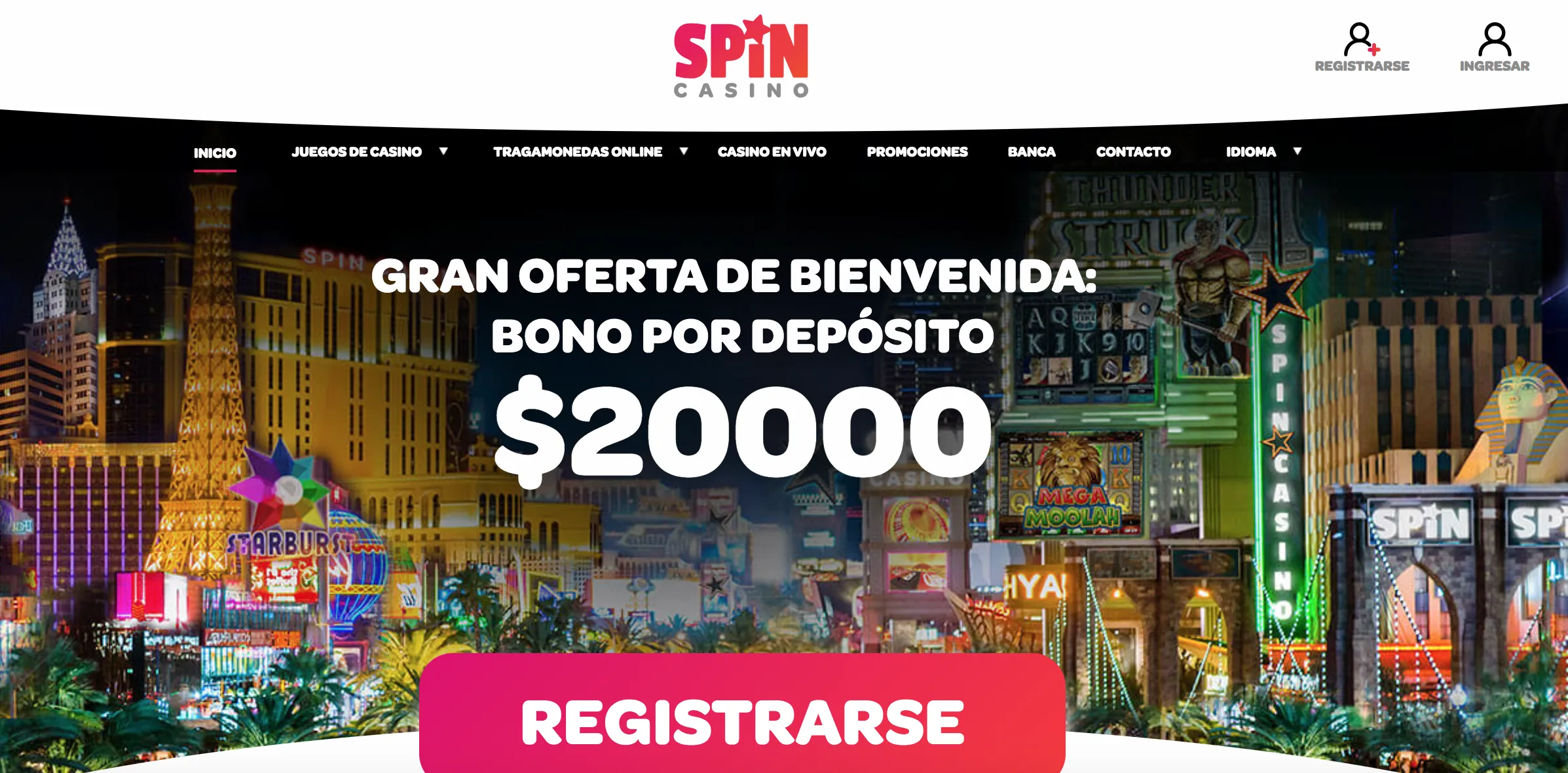 Spin Casino bonos en juegos online